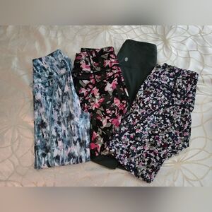 XS - 4 Total | 3 Sweaty Betty (Patterned) + 1 Zella Dark Gray Leggings